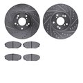 Dynamic Friction Co 7502-59058, Rotors-Drilled and Slotted-Silver with 5000 Advanced Brake Pads, Zinc Coated 7502-59058